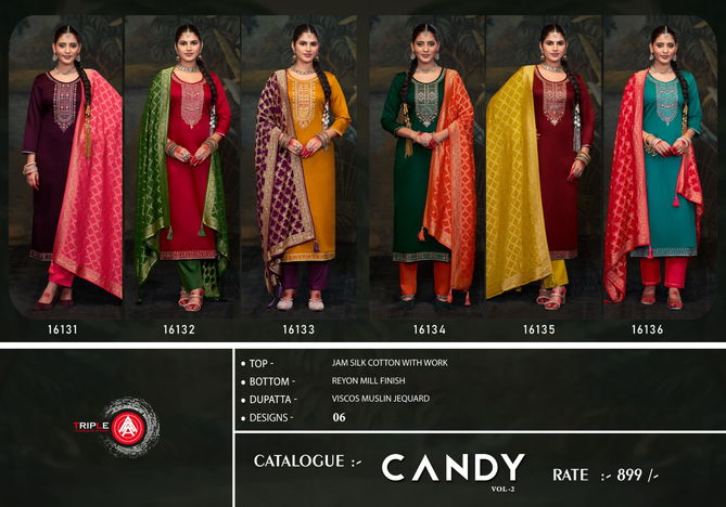 Candy Vol 2 By Triple Aaa Jam Silk Dress Material Wholesale Shop In Surat